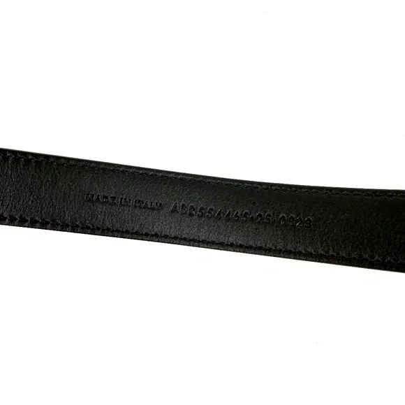 Saint Laurent Skinny YSL Logo Buckle Leather Belt 95 38